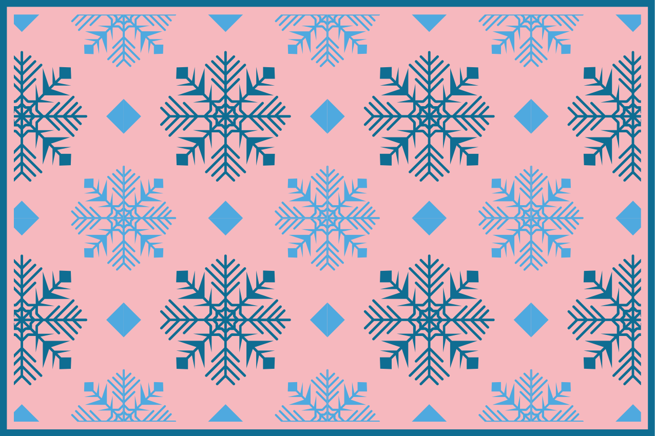 Christmas placemats snowflake design table setting - TenStickers
