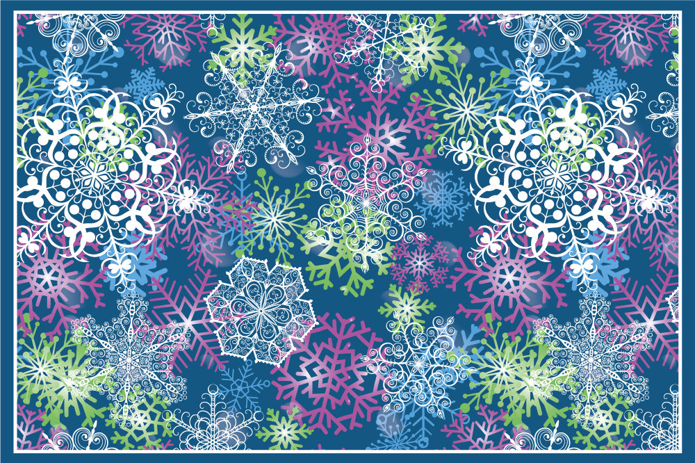 Christmas placemats snowflake pattern winter - TenStickers