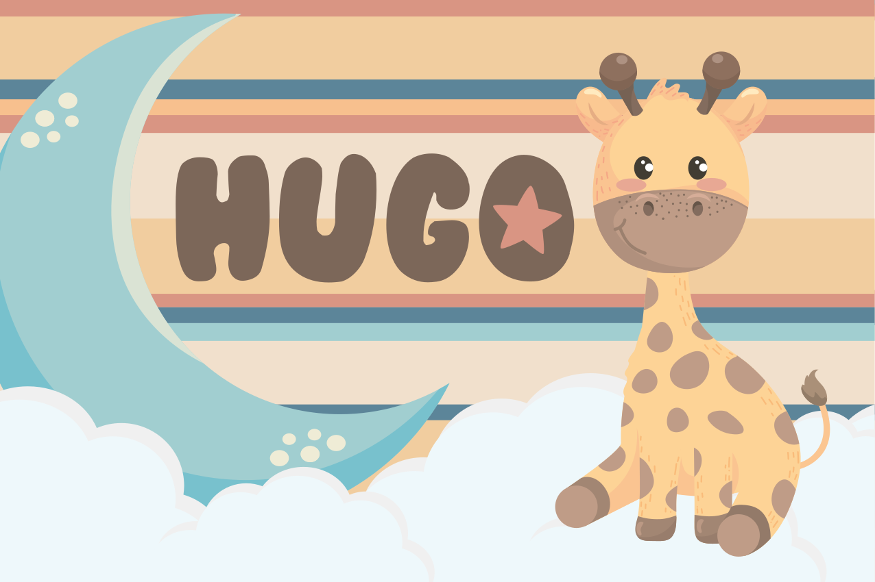 Children placemats adorable giraffe design - TenStickers
