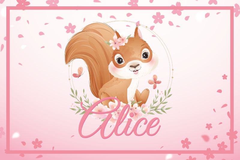 Children placemats cute squirrel design - TenStickers