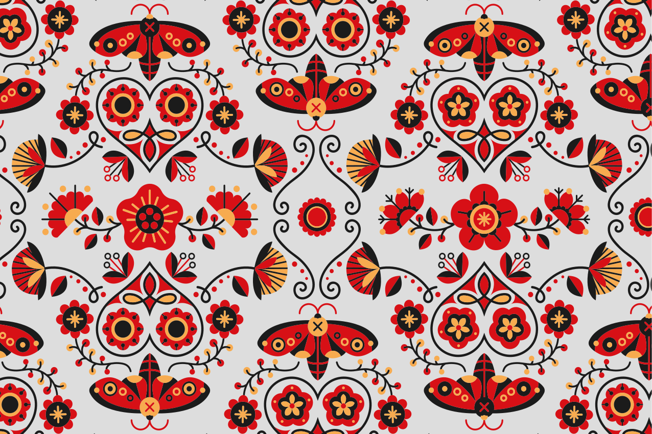Original placemats lively floral design - TenStickers