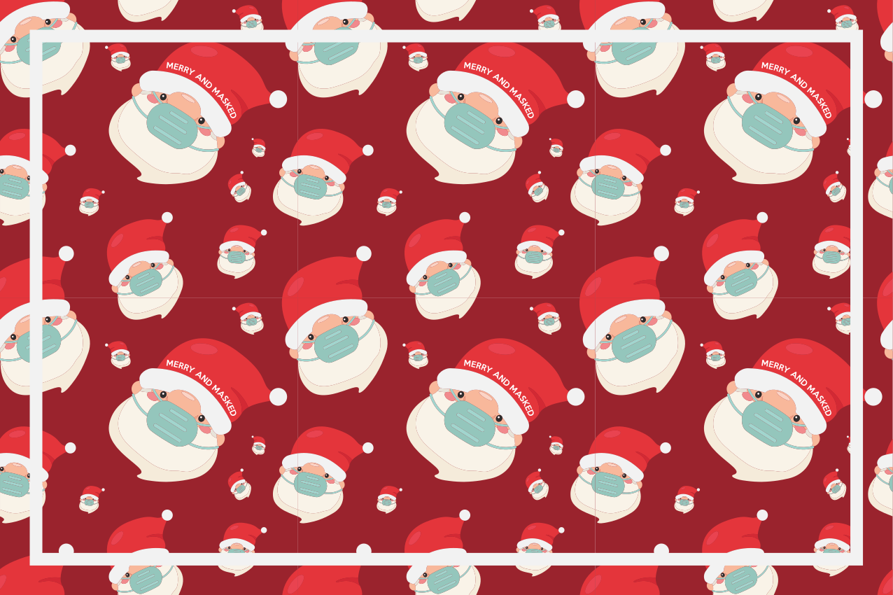 Christmas placemats santa claus design - TenStickers