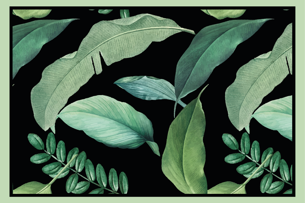 Textured placemats with leaf motif design - TenStickers