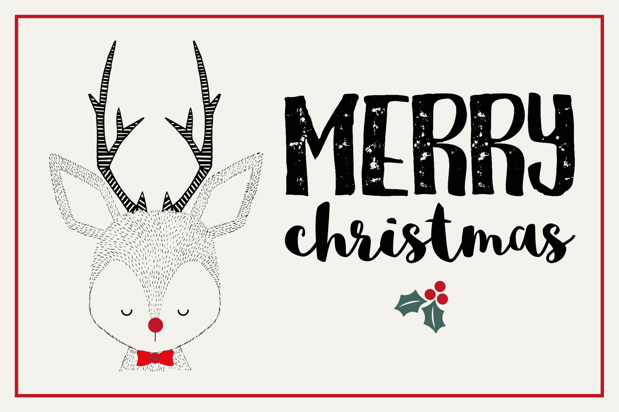 Merry christsmas reindeer Christmas placemats - TenStickers