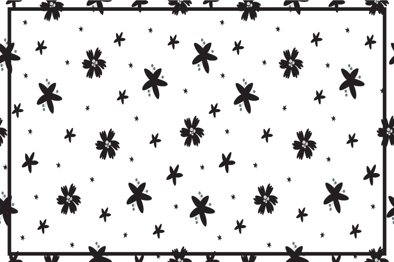 Textured placemats with floral decorated surface - TenStickers