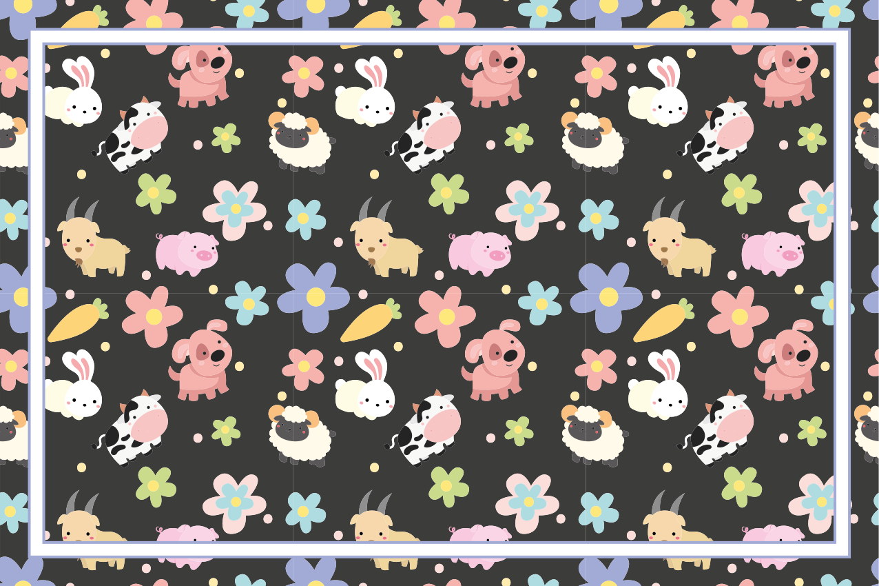 Children placemats with delightful animal designs - TenStickers