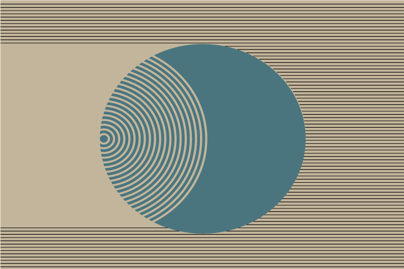 Modern placemats with geometric circular design - TenStickers