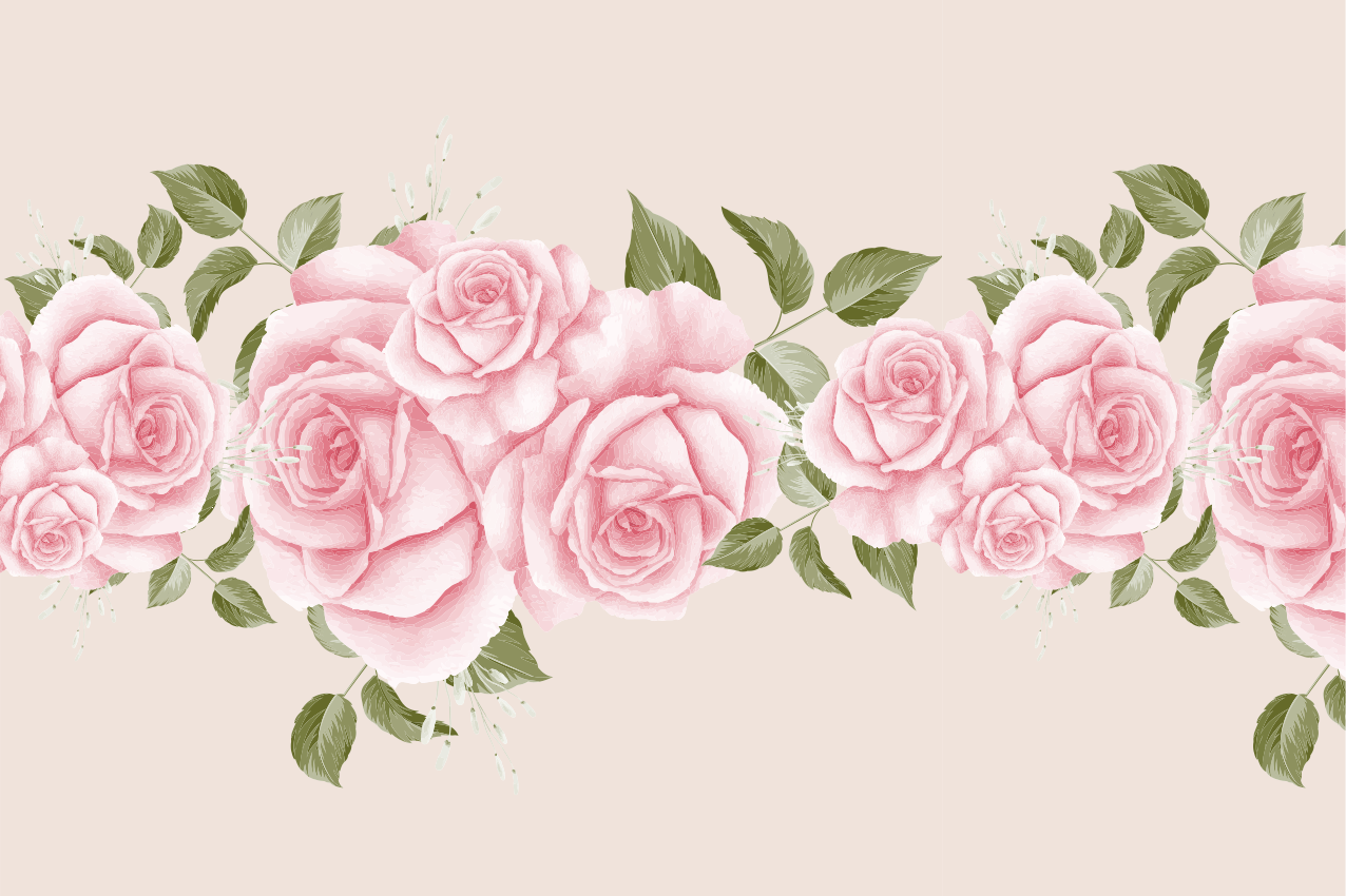 Original placemats elegant rose arrangement - TenStickers