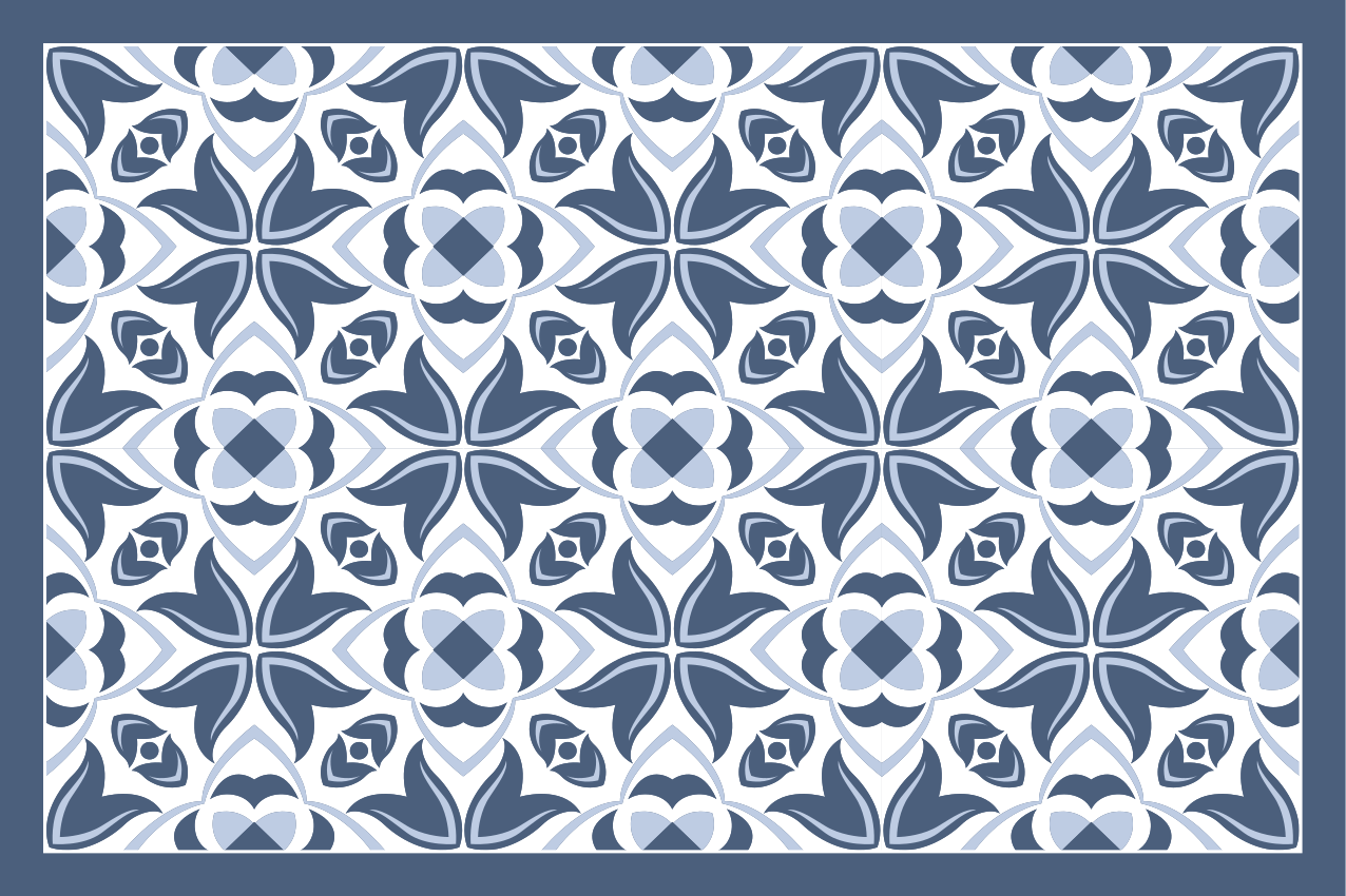 Textured placemats with elegant botanical design - TenStickers