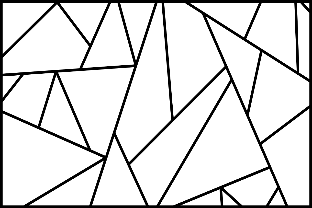 Modern placemats geometric black lines - TenStickers