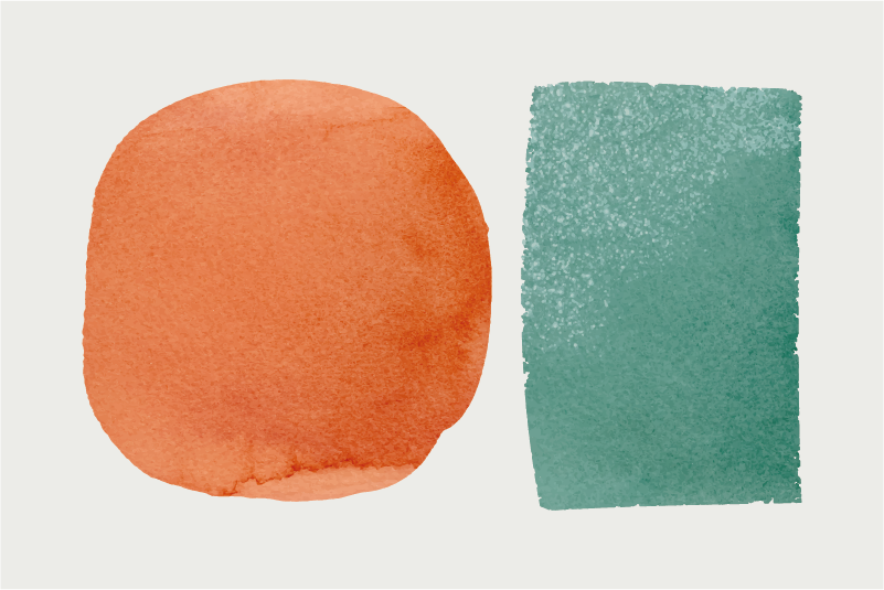 Textured placemats in abstract color blots - TenStickers