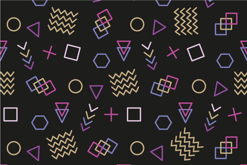 Modern placemats with geometric shape designs - TenStickers