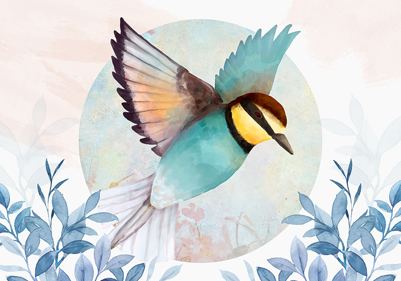 Original placemats with lively bird artwork - TenStickers