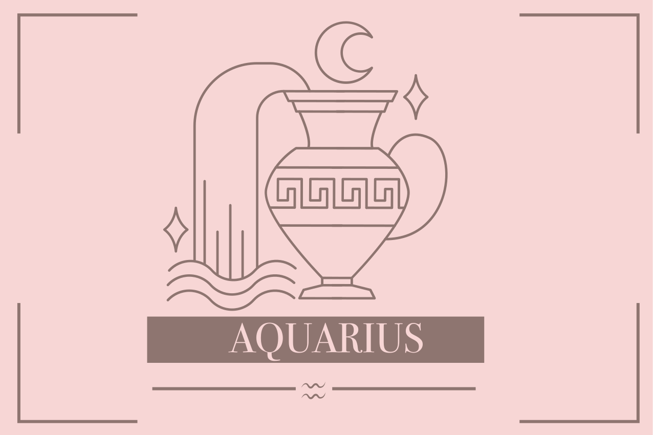 Aquarius Zodiac Symbol quote placemats - TenStickers