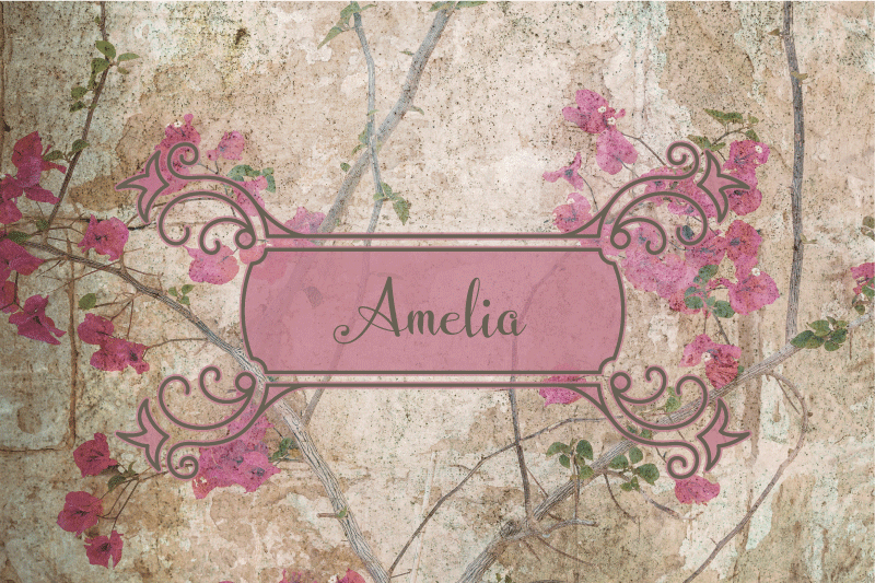 Personalised placemats personalized botanical design - TenStickers