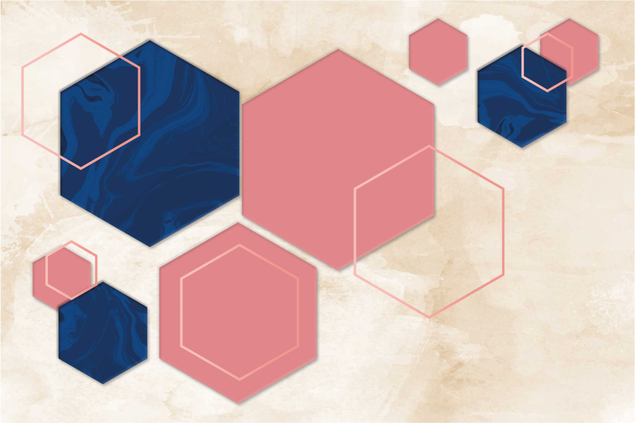 Modern placemats with hexagonal shape patterns - TenStickers