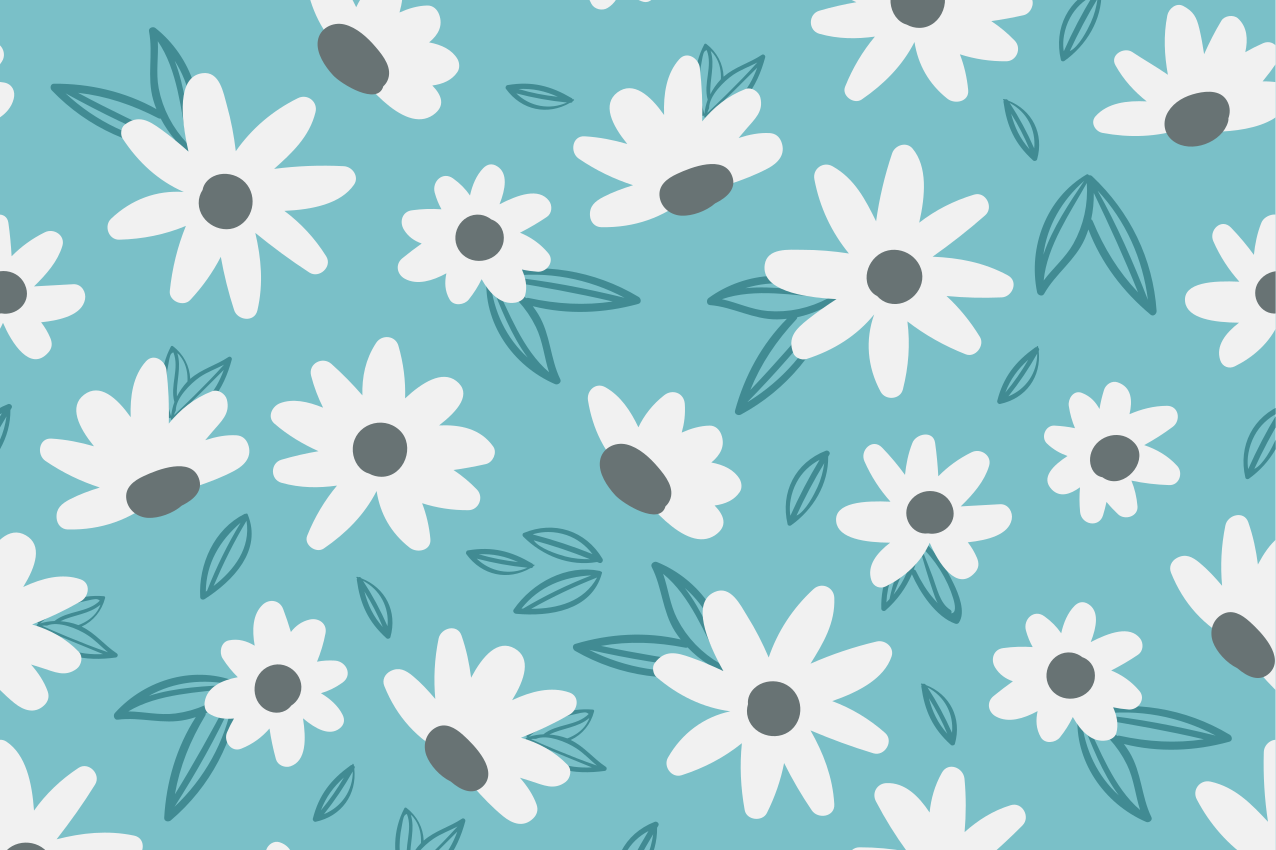 "Granny Chic" Flowers modern placemats - TenStickers