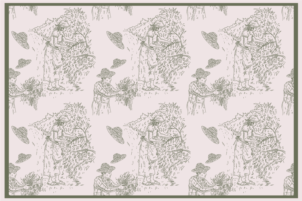 Original placemats harvesting nature scene - TenStickers