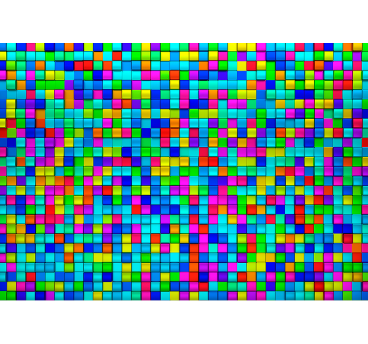 Colourful cubes Abstract Wall Murals - TenStickers