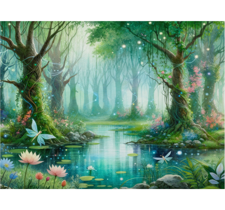 Forest wall mural whimsical fairy mural - TenStickers