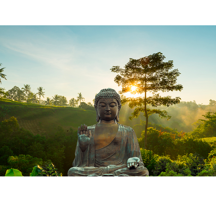 Buddha meditating in nature Buddha Wall Mural - TenStickers