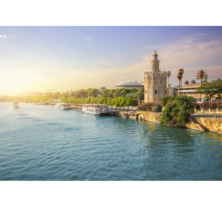 Sevilla river photo wall mural - TenStickers