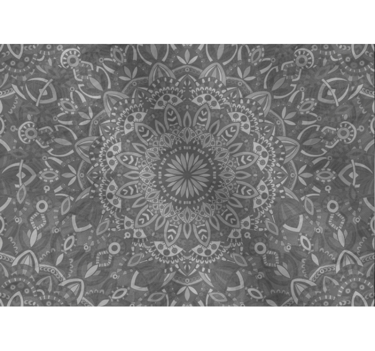 Grey mandala wall mural for you - TenStickers