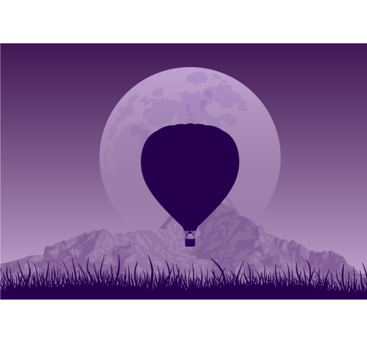 Hot Air Ballooning landscape wall mural - TenStickers