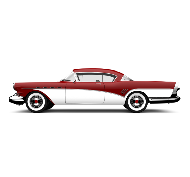 Red Classic car  vintage wall mural - TenStickers