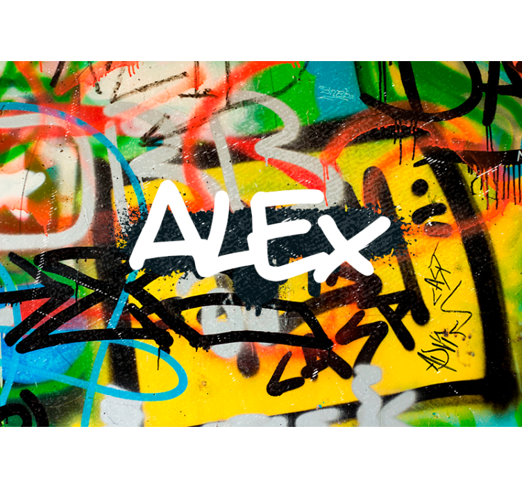 Customisable graffiti brick texture wall mural - TenStickers