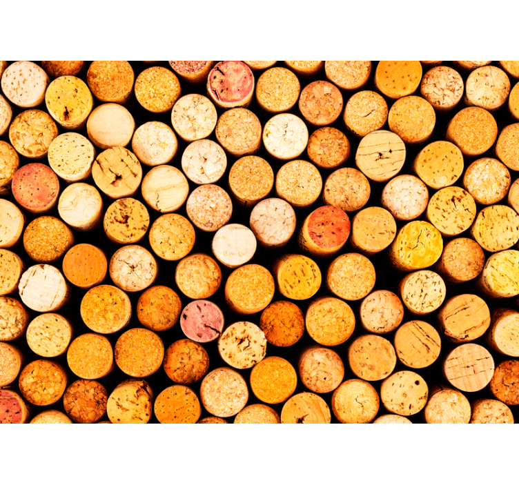 Wine corks vintage wall mural - TenStickers
