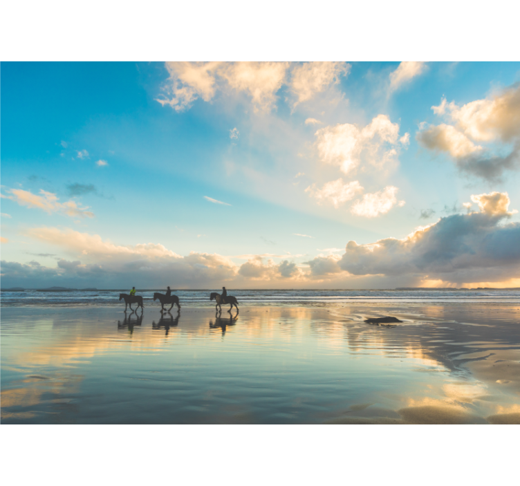 walk on the water with horses nature wall mural - TenStickers