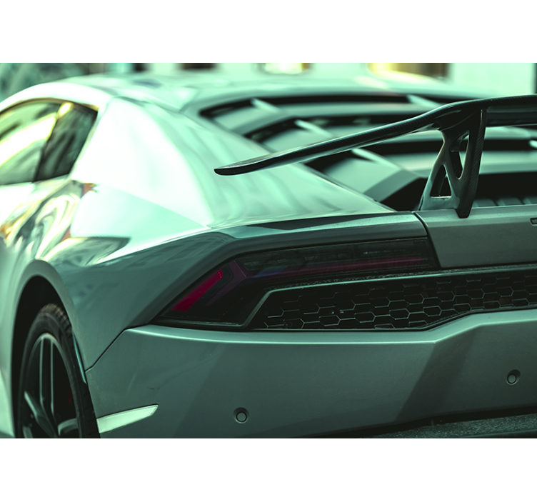 Green sports car wall mural - TenStickers