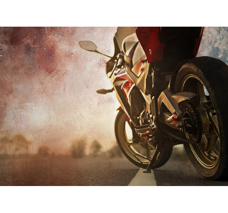 Motorbike Road View wall mural vehicle - TenStickers