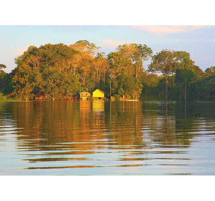 Serene Waterscape Reflection landscape wall mural - TenStickers