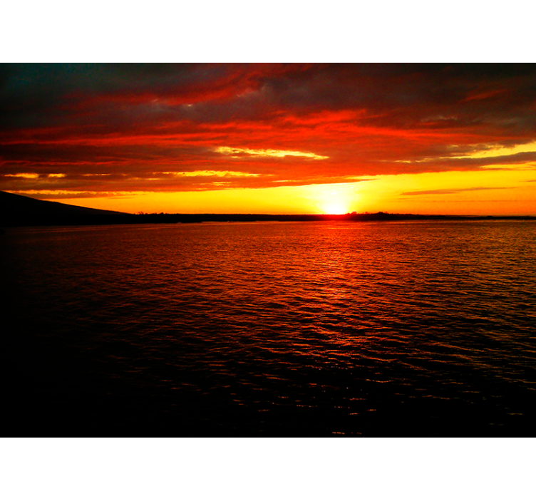 Landscape wall mural twilight above the ocean - TenStickers