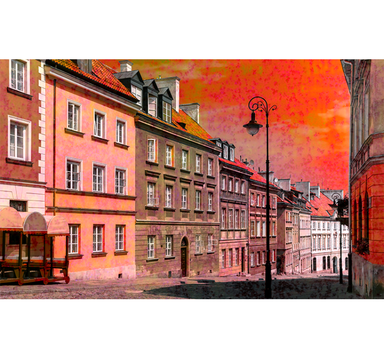 Charming European Street city wall mural - TenStickers