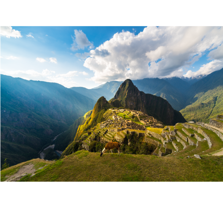 Machupichu mountain nature wall mural - TenStickers
