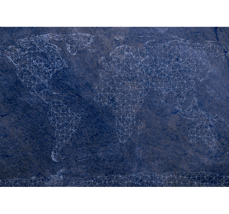Geometric Global Map world map wallpaper - TenStickers