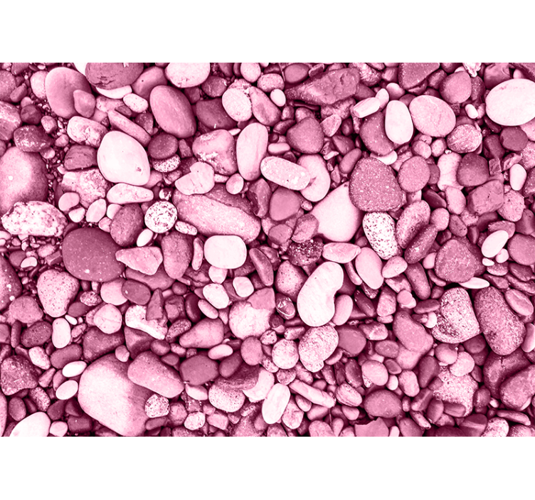 Pink pebble arrangement wall mural bathroom - TenStickers
