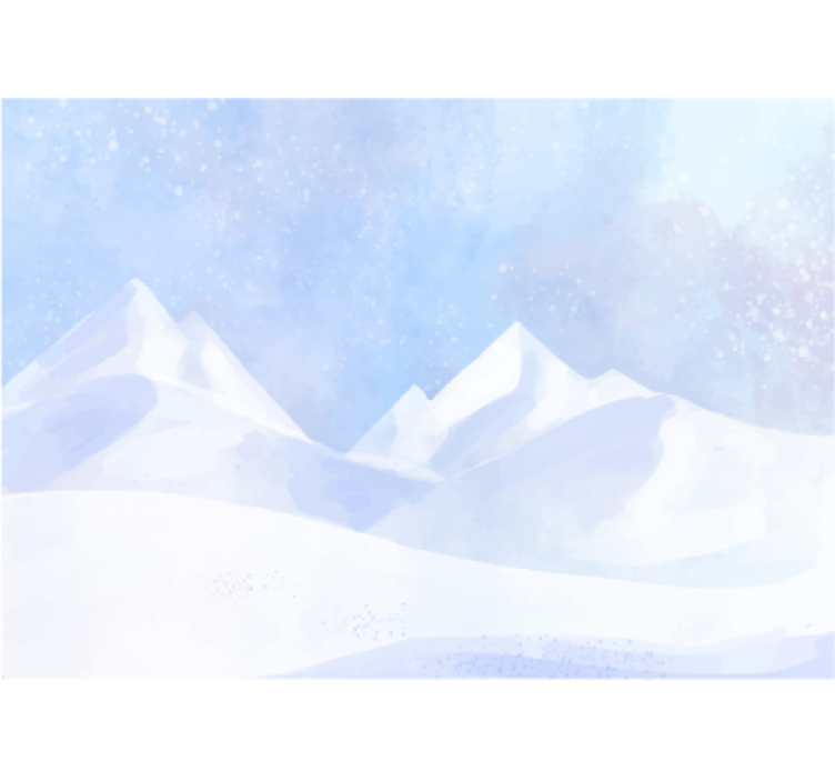 Icy Mountain Summits wall mural mountain - TenStickers