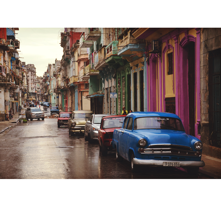Havana Street Scene city wall mural - TenStickers