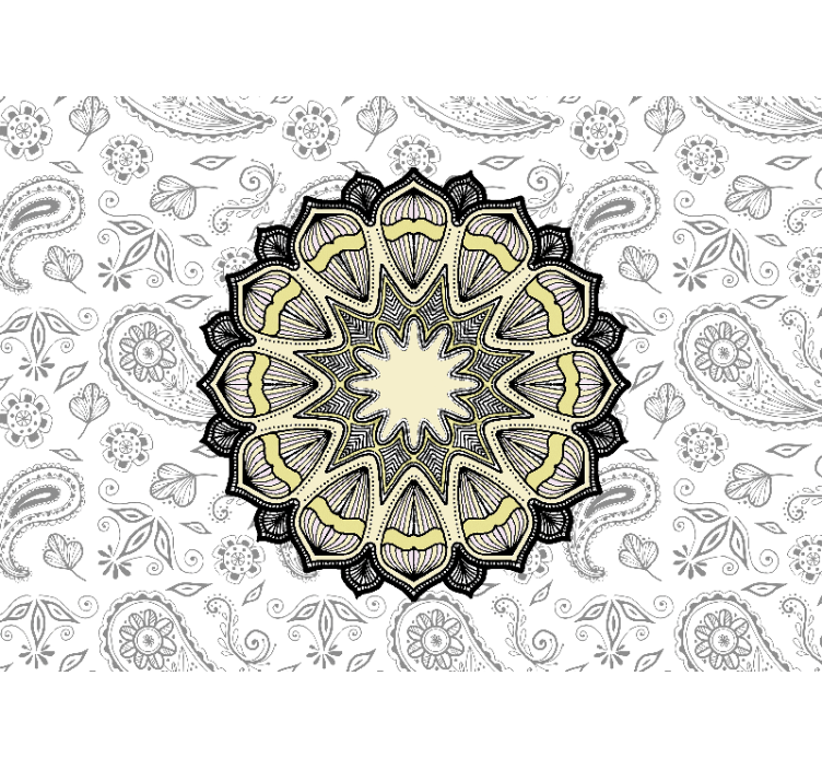Misty pattern Mandala Wall Mural - TenStickers