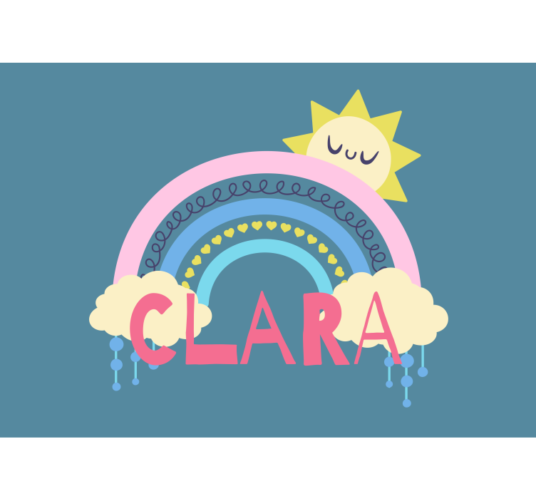 Childrens wall mural joyful rainbow design - TenStickers