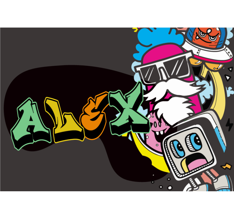 Graffiti wall mural colorful character art - TenStickers