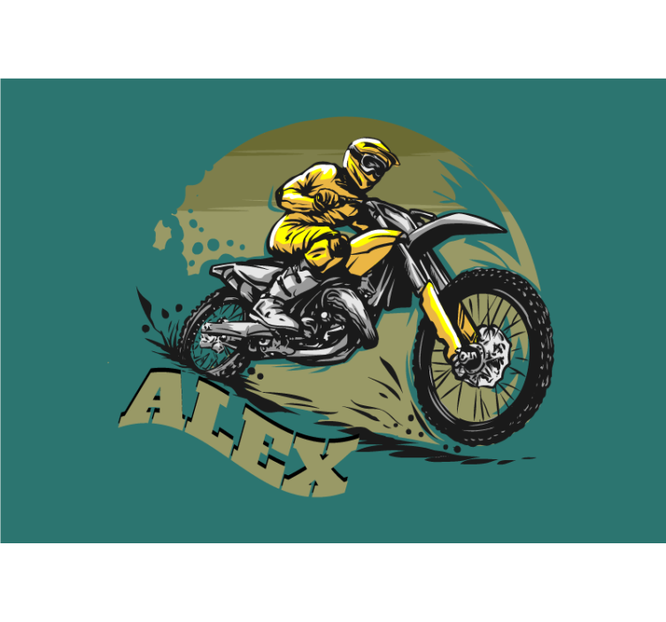 Wall mural vehicle motocross rider in action - TenStickers