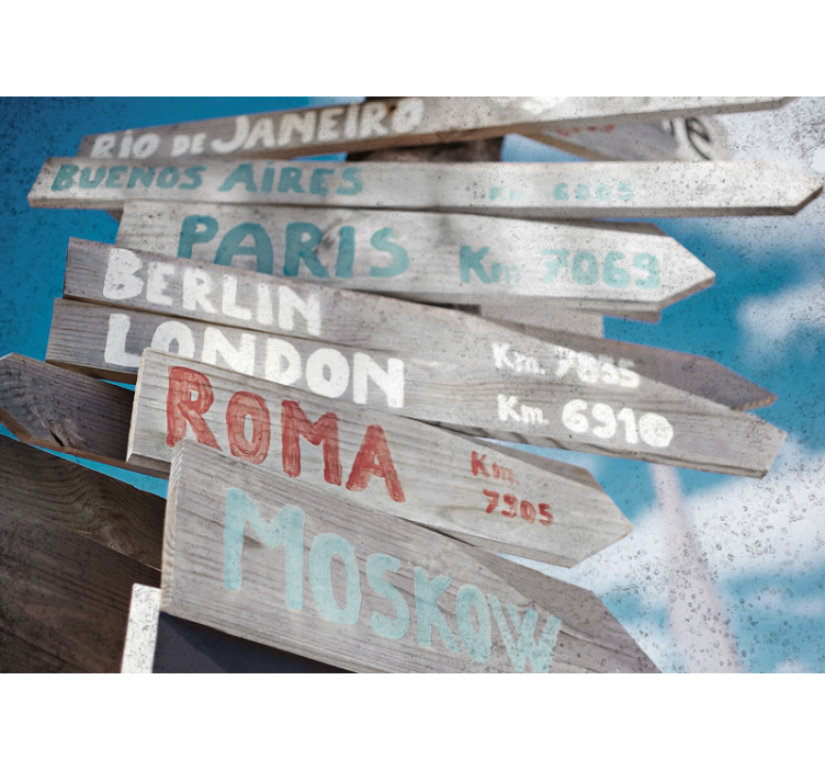 Worldwide Urban Navigation city wall mural - TenStickers