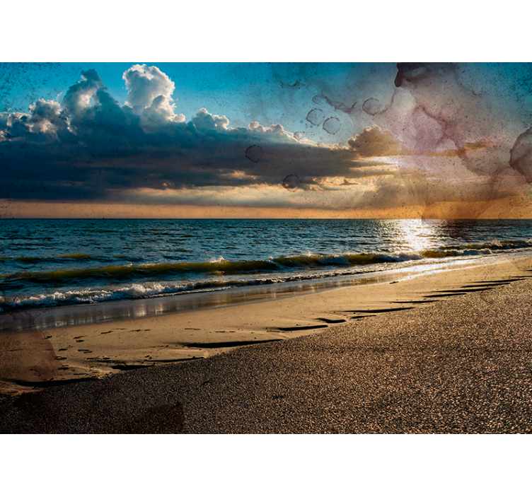North Sea Sunset wall mural - TenStickers