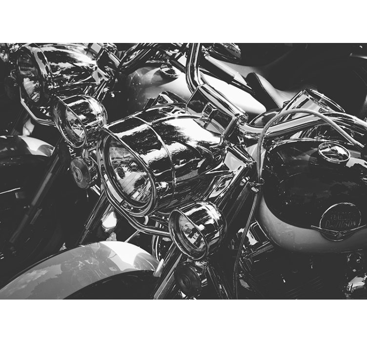 Classic Chrome Motorcycles wall mural vehicle - TenStickers