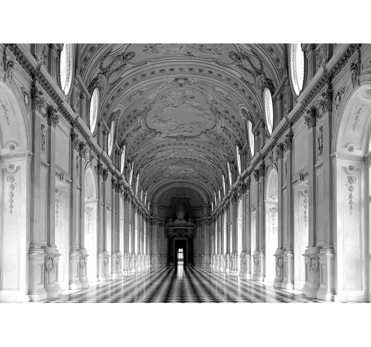Classic art wall mural elegant architectural aisle - TenStickers
